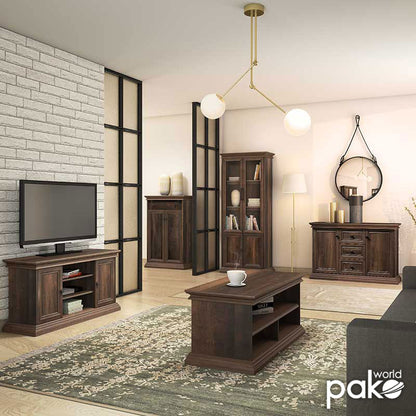 Tv set Mozart pakoworld in walnut color 121x40x65cm