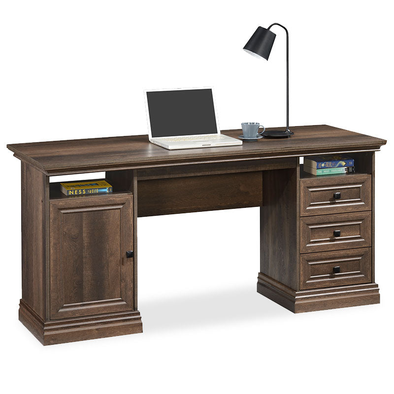 Commercial desk Mozart pakoworld in walnut color 160x60x78cm