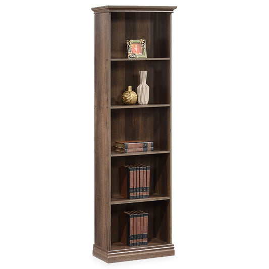 Bookcase Mozart pakoworld in walnut color 60x34,5x202,5cm