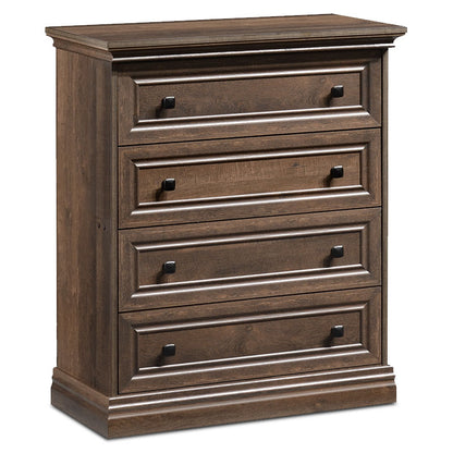 Chest of 4 drawers Mozart pakoworld in walnut colour 80x40x96cm