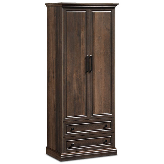 Wardrobe Mozart pakoworld with 2 doors and drawers in walnut colour 83x52x202,5cm