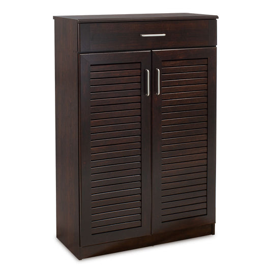 Shoe cabinet Sante pakoworld 20 pairs dark walnut 80x37x123cm