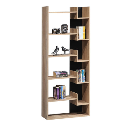 Bookcase Naya pakoworld natural-anthracite 72x30x182.5cm