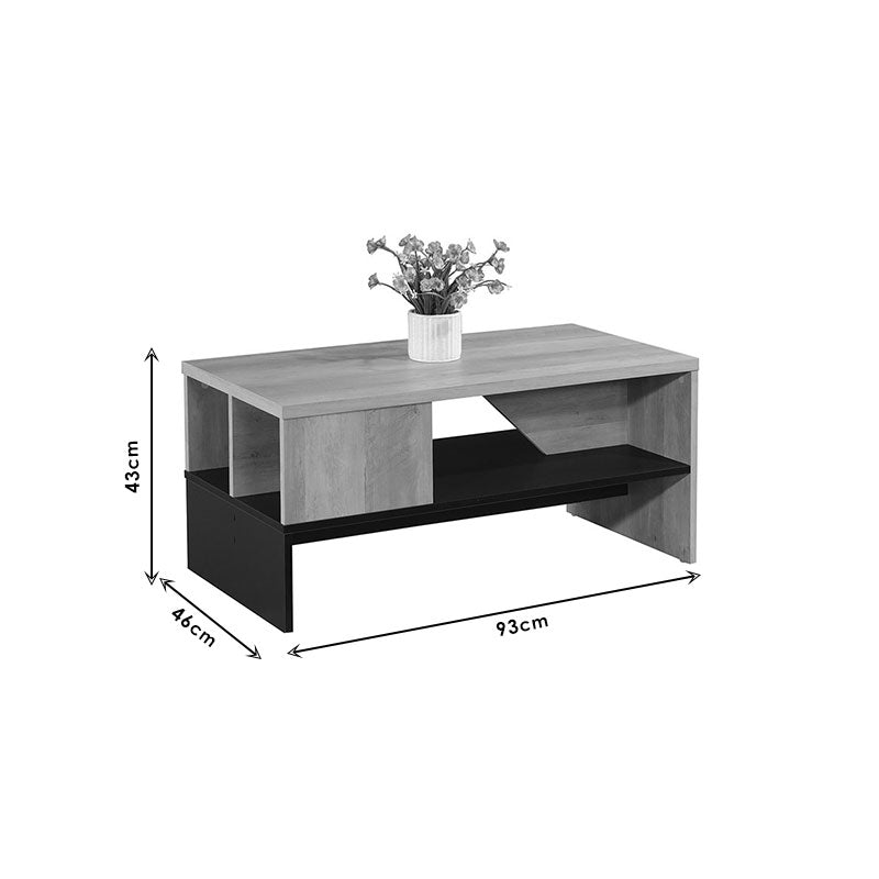 Coffee table Naya pakoworld natural-anthracite 93x46x43cm