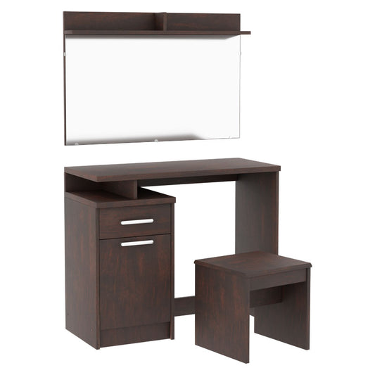 Dressing table with mirror Olympus pakoworld in walnut colour