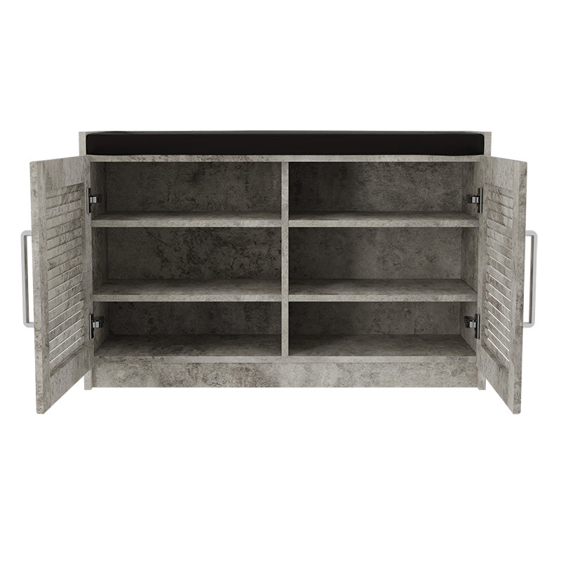 Shoe cabinet stool Crispy pakoworld 9 pairs antique anthracite 94x34.5x60cm