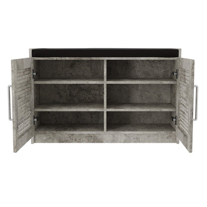 Shoe cabinet stool Crispy pakoworld 9 pairs antique anthracite 94x34.5x60cm