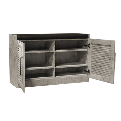 Shoe cabinet stool Crispy pakoworld 9 pairs antique anthracite 94x34.5x60cm