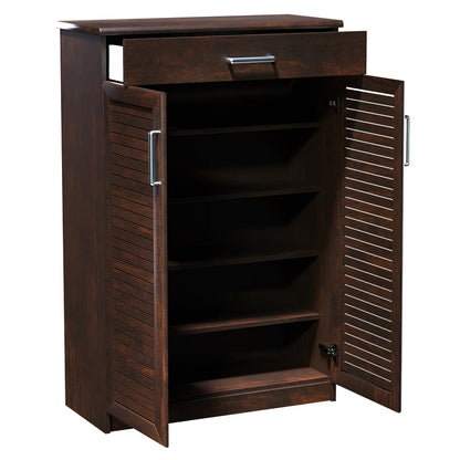 Shoe cabinet Sante 20 pairs antique walnut 80x37x123cm