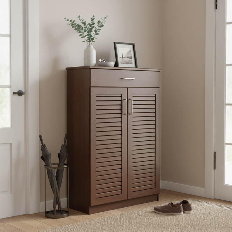 Shoe cabinet Sante 20 pairs antique walnut 80x37x123cm