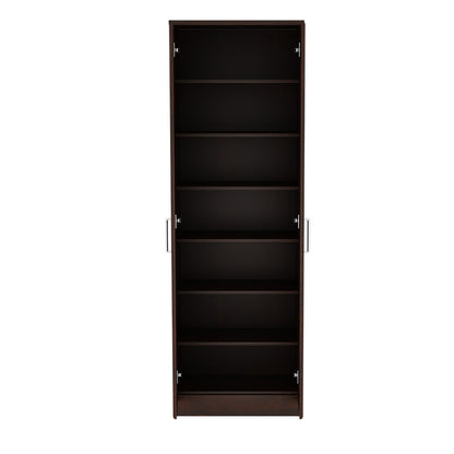 Shoe cabinet Sante pakoworld 21 pairs walnut 60x37x183cm
