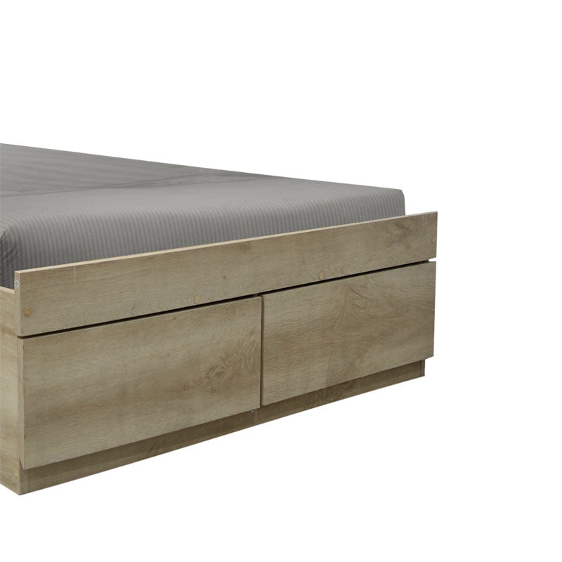 Single bed Nalos pakoworld with drawer castillo-oak 100x200cm