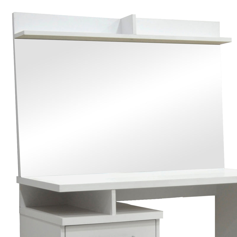 Dressing table with mirror Olympus pakoworld in white colour 90.5x39.5x75cm