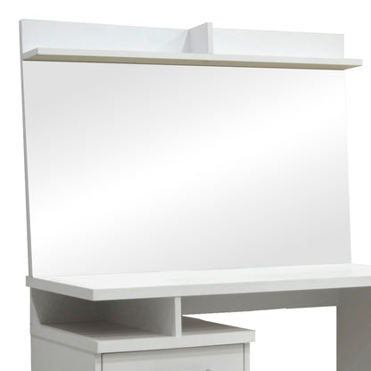 Dressing table with mirror Olympus pakoworld in white colour 90.5x39.5x75cm