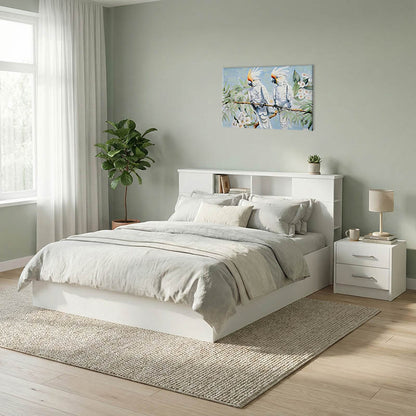 OLYMPUS double bed in white color 140x200cm