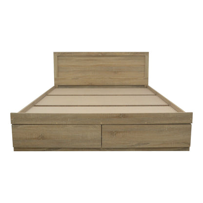 Bed Olympus pakoworld with drawer in light oak color 140x200cm