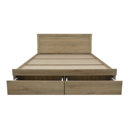Bed Olympus pakoworld with drawer in light oak color 140x200cm