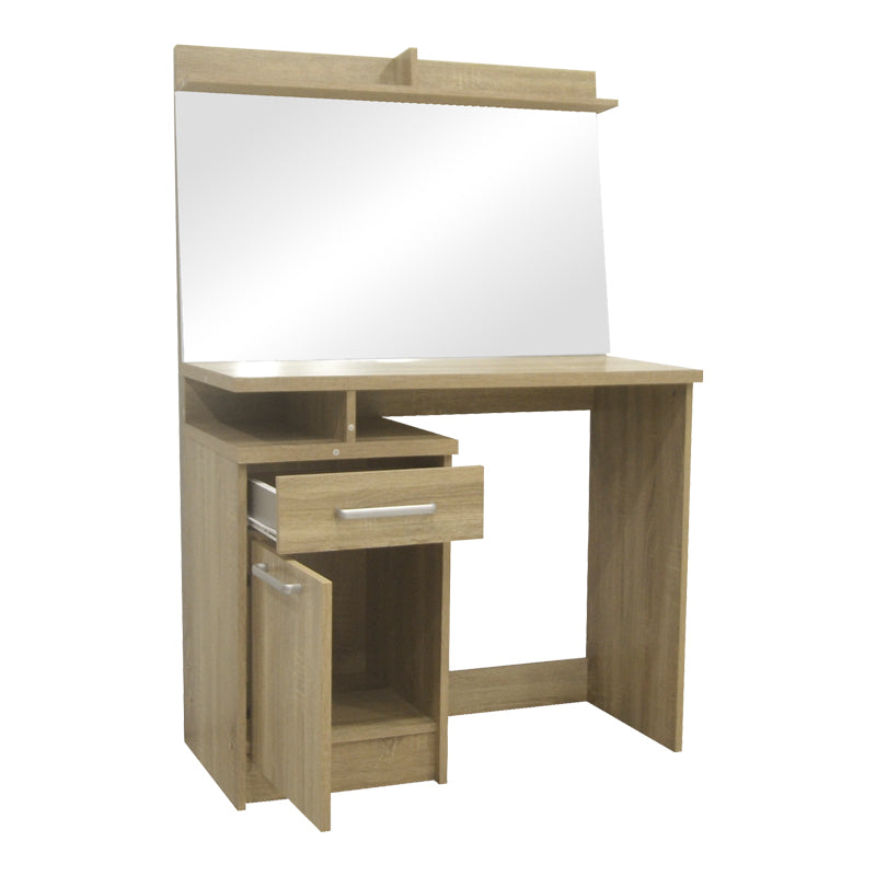 Dressing table with mirror Olympus pakoworld in light oak colour 90.5x39.5x75cm