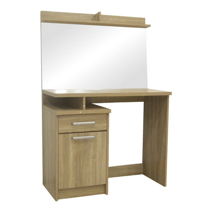 Dressing table with mirror Olympus pakoworld in light oak colour 90.5x39.5x75cm