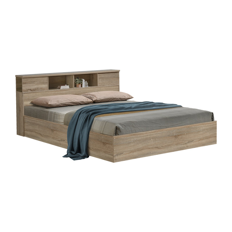 OLYMPUS pakoworld double bed in light oak color 140x200cm