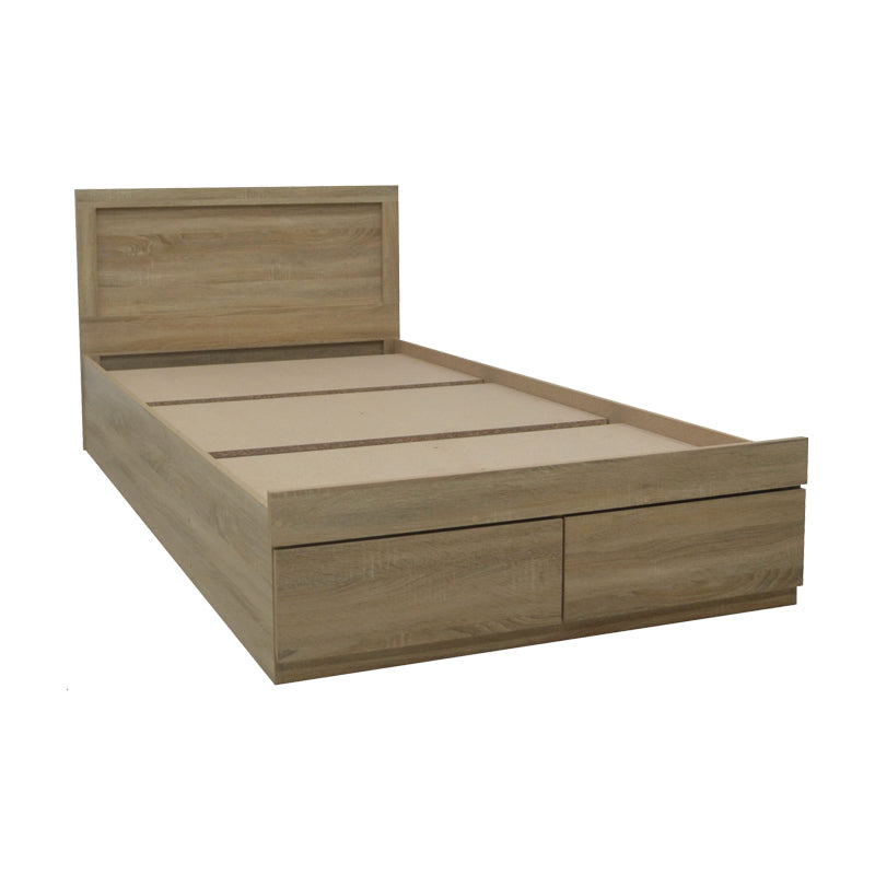 Bed Olympus pakoworld with drawer in light oak 100x200cm