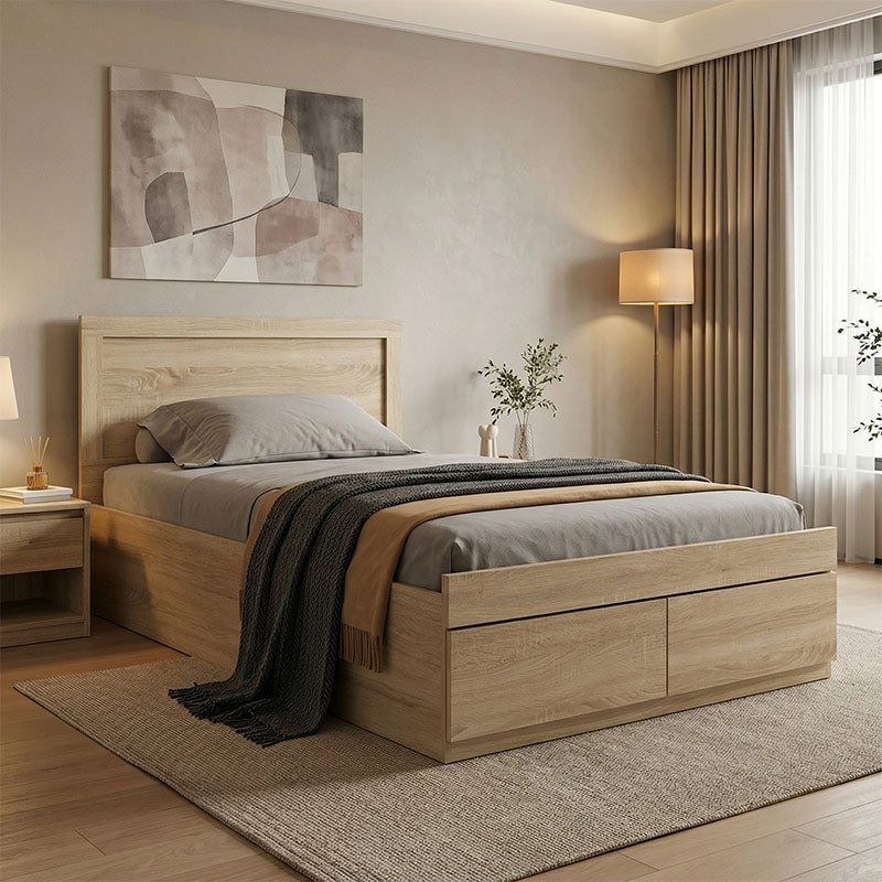 Bed Olympus pakoworld with drawer in sonoma 100x200cm