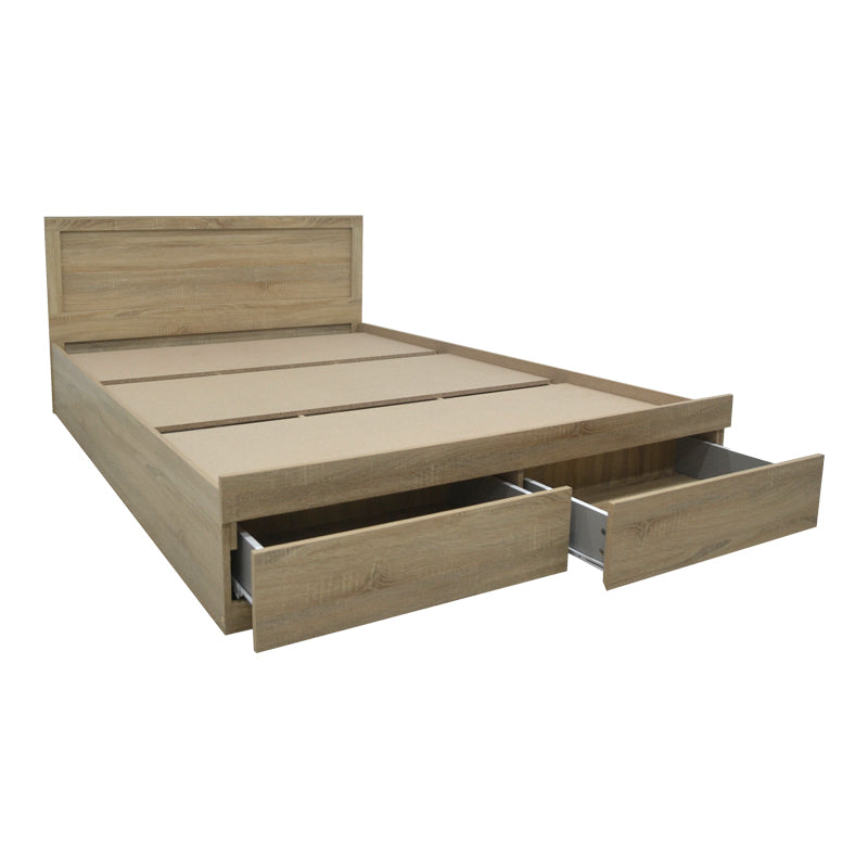 Bed Olympus pakoworld with drawer in light oak 150x200cm