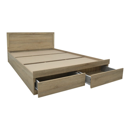 Bed Olympus pakoworld with drawer in light oak 150x200cm
