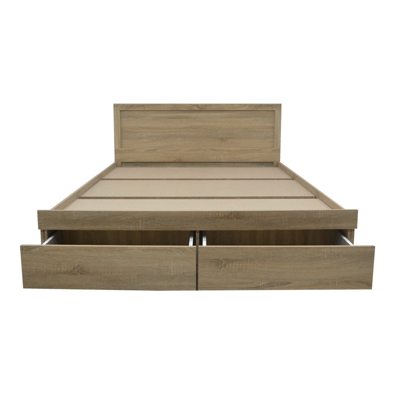 Bed Olympus pakoworld with drawer in light oak 150x200cm