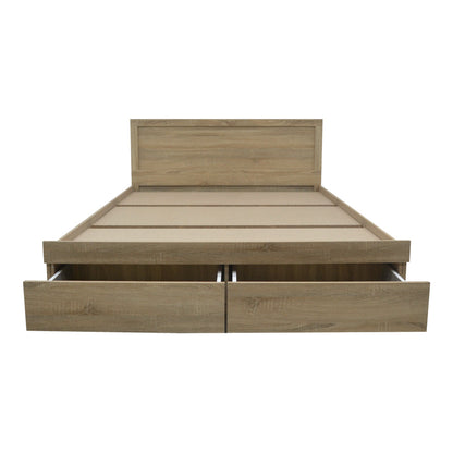 Bed Olympus pakoworld with drawer in light oak 150x200cm