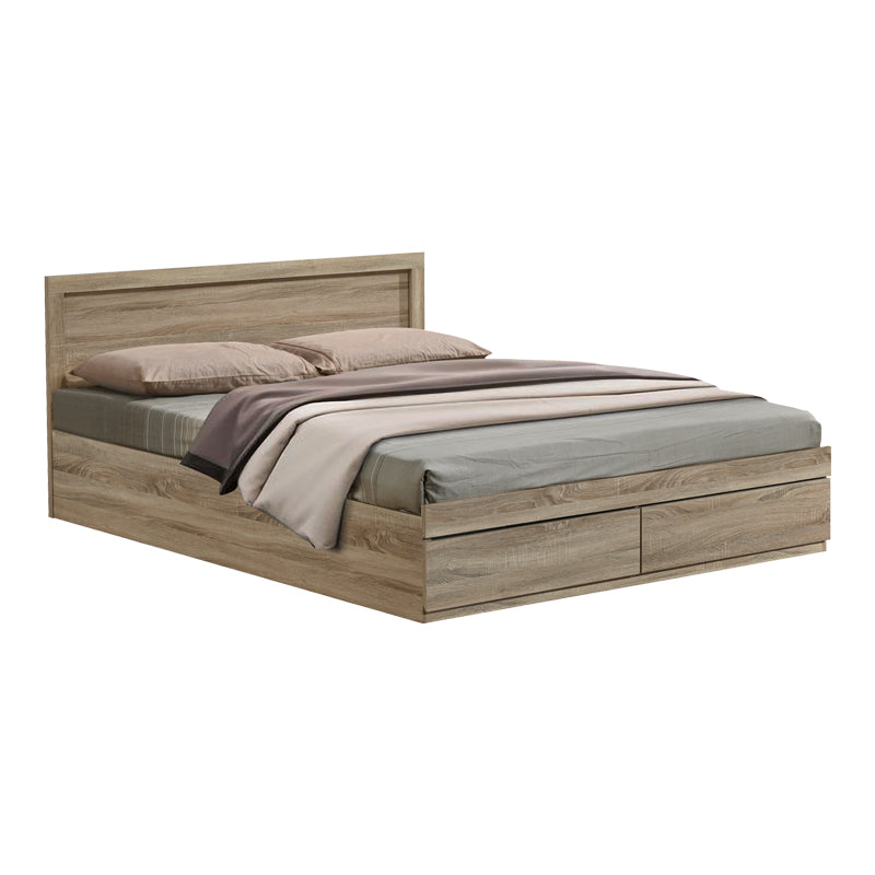Bed Olympus pakoworld with drawer in light oak 150x200cm