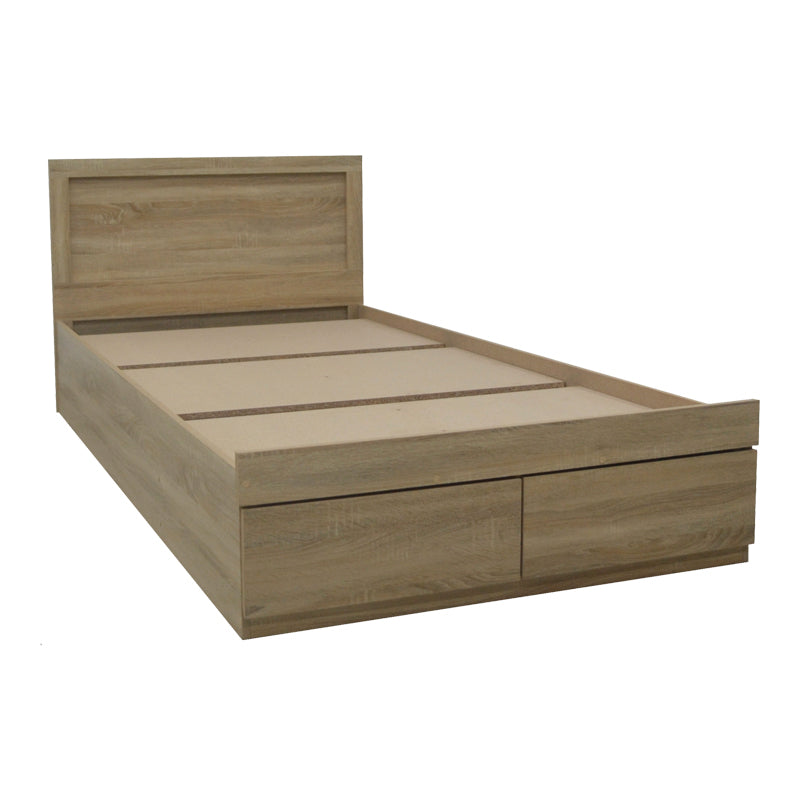 Bed Olympus pakoworld with drawer in light oak 120x200cm