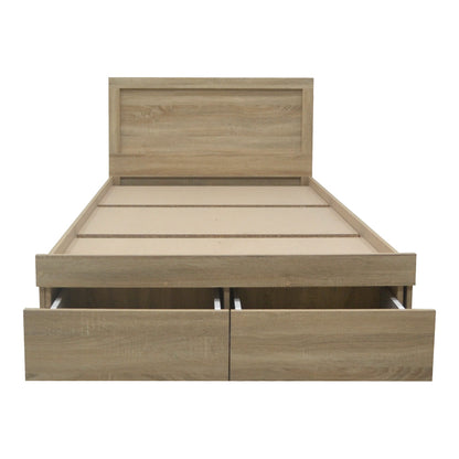 Bed Olympus pakoworld with drawer in light oak 120x200cm