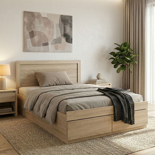 Bed Olympus with drawer in sonoma 120x200cm