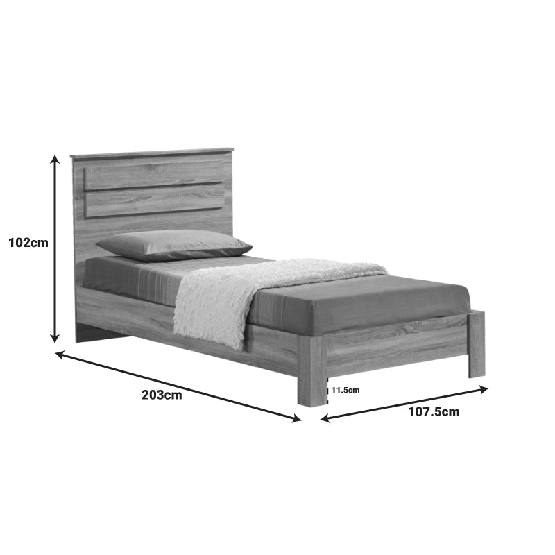Bed Olympus pakoworld in light oak colour 100x200