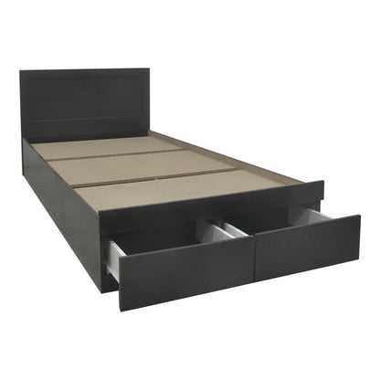 Bed Olympus with drawer in wenge color 140x200cm