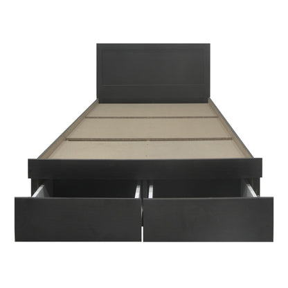Bed Olympus with drawer in wenge color 140x200cm