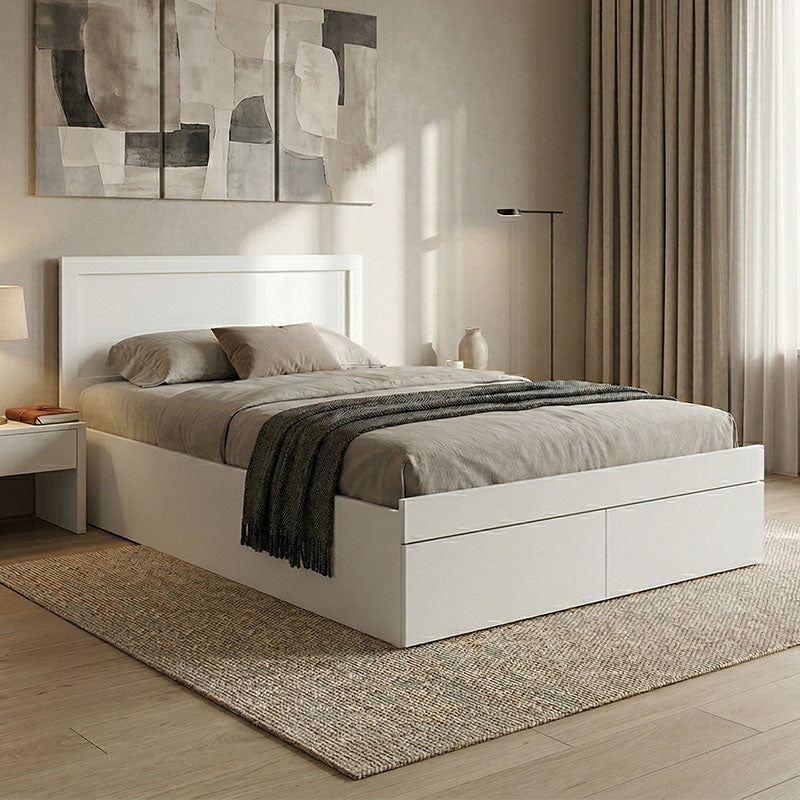 Bed Olympus with drawer in white color 100x200cm