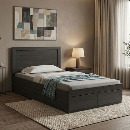 Bed Olympus with drawer in wenge color 100x200cm