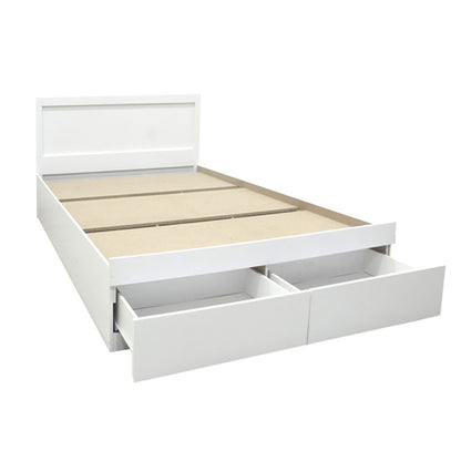 Bed Olympus with drawer in white color 120x200cm