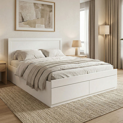 Bed Olympus with drawer in white color 120x200cm