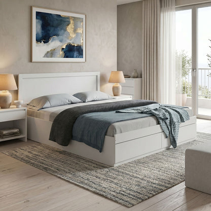 Bed Olympus with drawer in white color 160x200cm