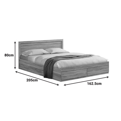 Bed Olympus with drawer in wenge color 160x200cm