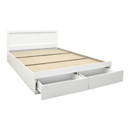 Bed Olympus with drawer in white color 140x200cm