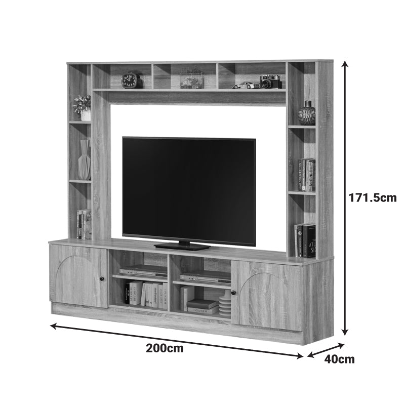 Tv set Ambera sonoma color 200x40x171.5cm