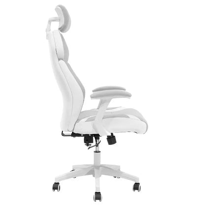 Мениджърски офис стол сиво-бял цвят