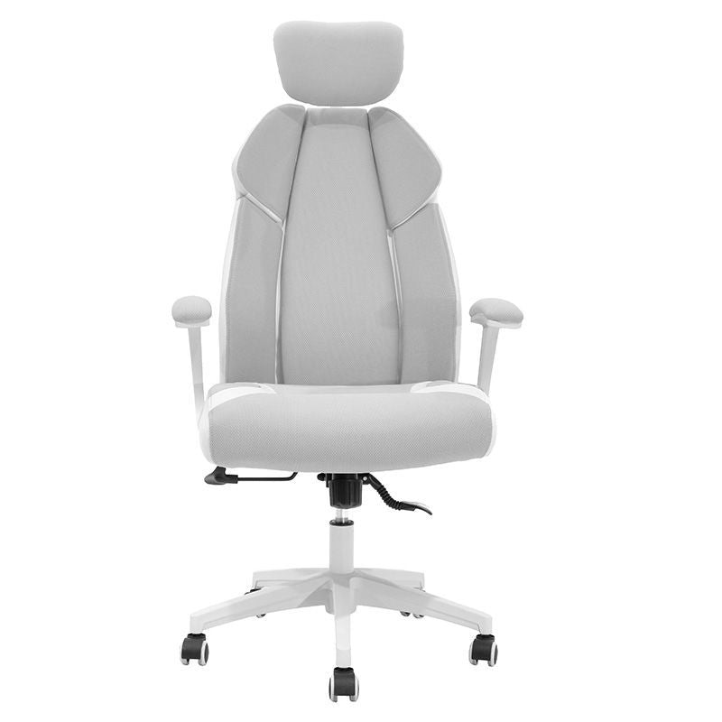 Мениджърски офис стол сиво-бял цвят