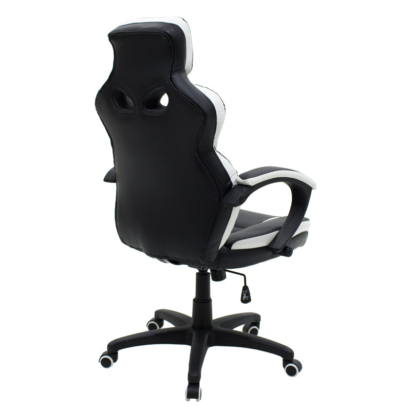 Manager office chair Garmin-Bucket pakoworld PU in black-White colour