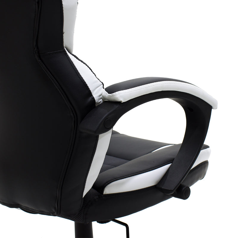 Manager office chair Garmin-Bucket pakoworld PU in black-White colour