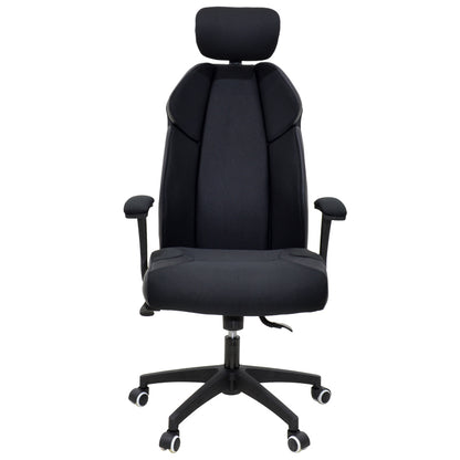 Manager office chair Momentum Bucket pakoworld with black mesh fabric and black pu